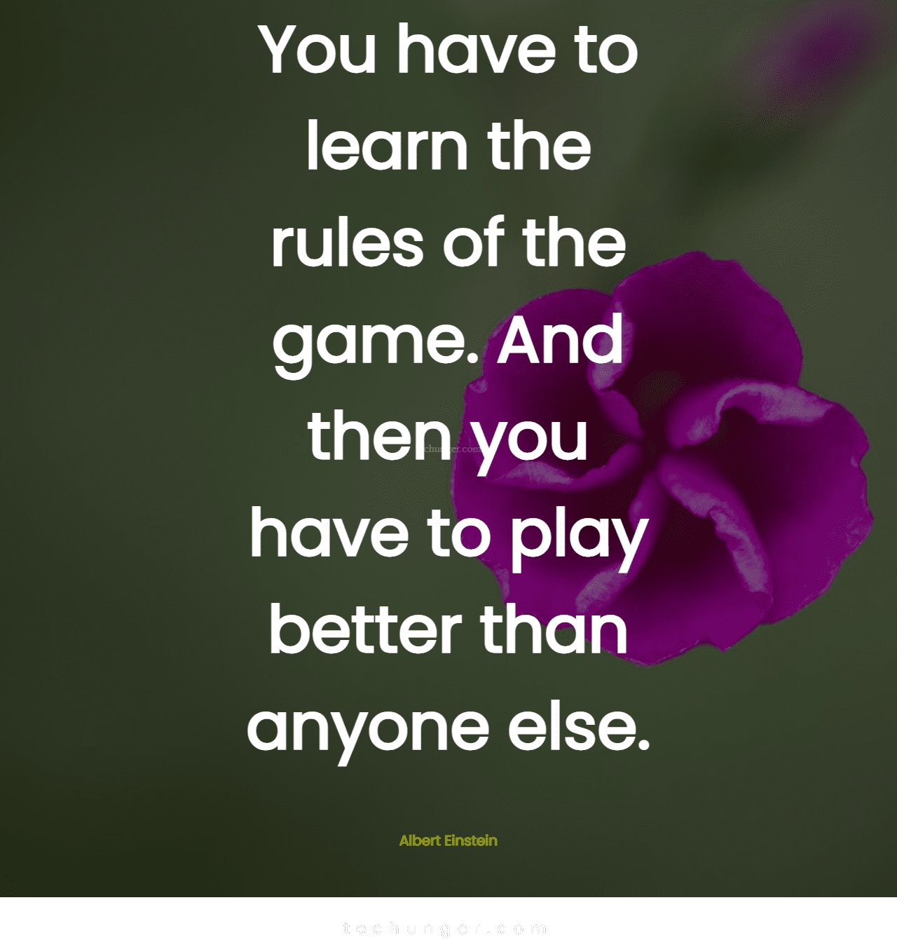 motivational,inspirational,quotes,
  You have to learn the rules of the game. And then you have to play better than
  anyone else.Albert Einstein
