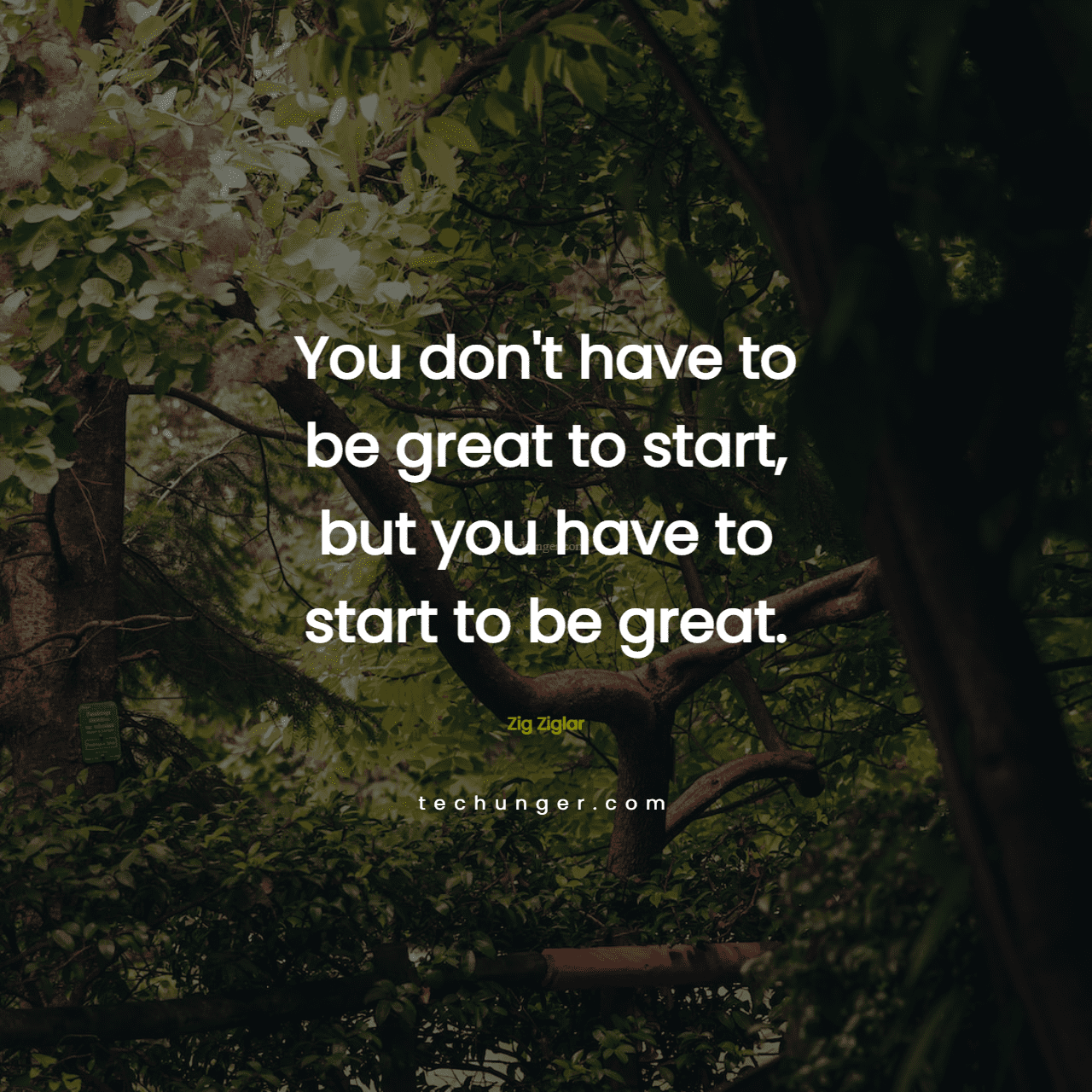 motivational,inspirational,quotes,
  You don't have to be great to start, but you have to start to be great. 
  Zig Ziglar
