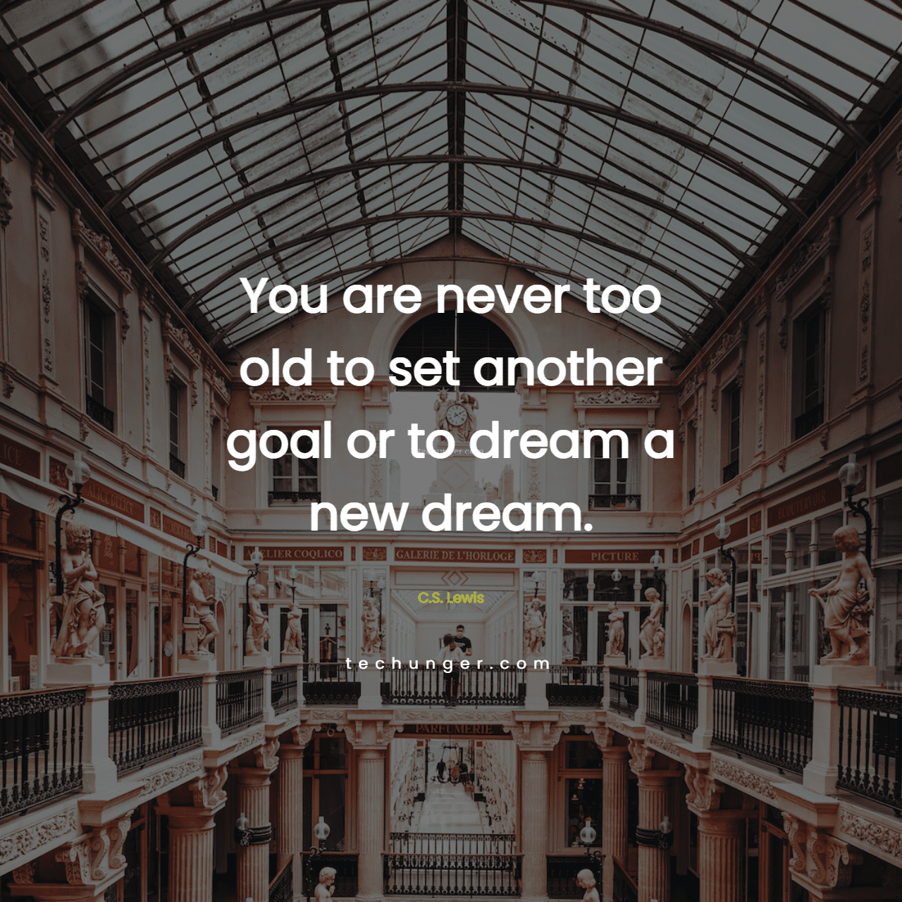 motivational,inspirational,quotes,
  You are never too old to set another goal or to dream a new dream. 
  C.S. Lewis
